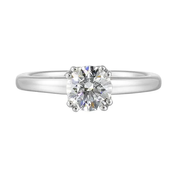 Chic and unique, this double prong setting solitare adds to the sleek, classic look to her style. Image 2 Pfaff Jewelers Grandville, MI