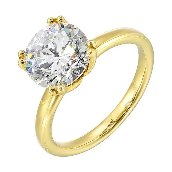 14Kt Yellow Semi Mount  For 3Ctw Round Center Woelk's House of Diamonds Russell, KS