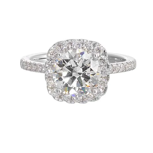 14Kt White Semi Mount 1/2Ctw For 1 1/2Ctw Round Center Image 2 SIERRA MOON Auburn, CA