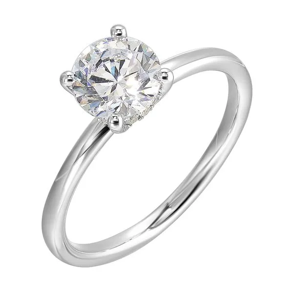 14Kt White Semi Mount 1/12Ctw For 2Ctw Round Center Rasmussen Jewelers Spanish Fork, UT