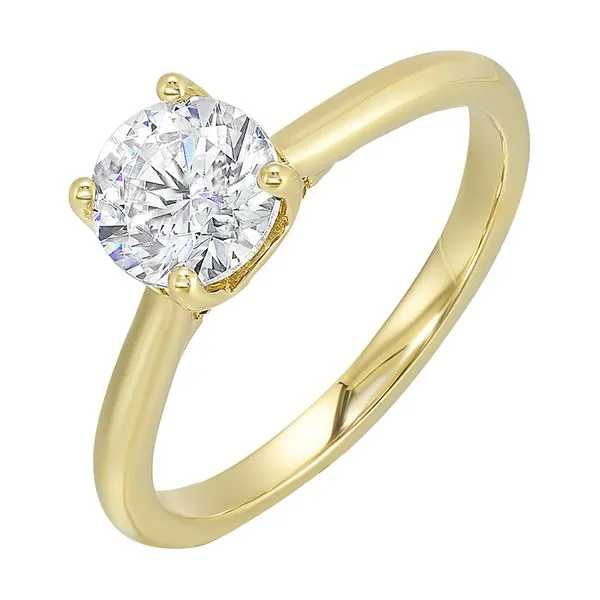 14Kt Yellow Semi Mount 1/20Ctw For 1Ctw Round Center Pfaff Jewelers Grandville, MI