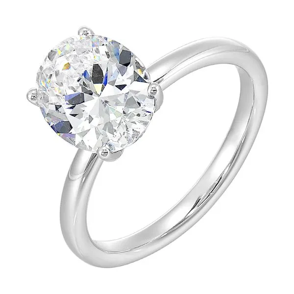 14Kt White Semi Mount 1/10Ctw For 2Ctw Oval Center Pfaff Jewelers Grandville, MI