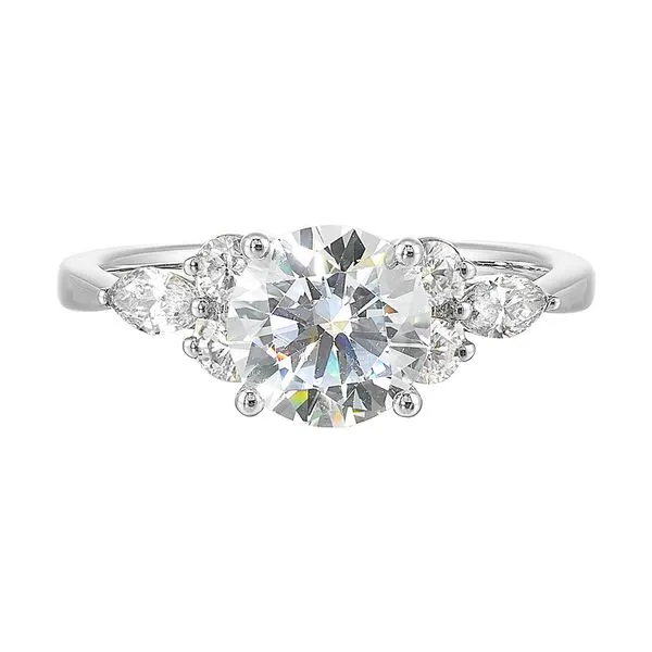 14Kt White Semi Mount 5/8Ctw For 2Ctw Round Center
 Image 2 Rasmussen Jewelers Spanish Fork, UT