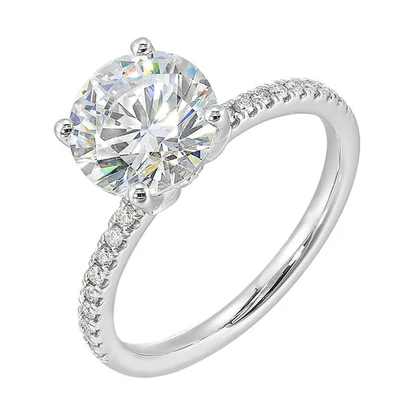 14Kt White Semi Mount 1/5Ctw For 2Ctw Round Center Pfaff Jewelers Grandville, MI