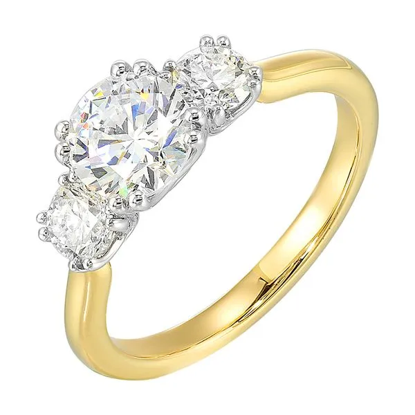 14Kt White Yellow Semi Mount 1/2Ctw For Round 1Ctw Center Arlene's Fine Jewelry Vidalia, GA