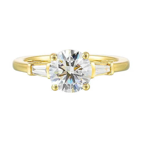 14Kt Yellow Semi Mount 1/7Ctw For 1 1/2Ctw Round Center Image 2 Rasmussen Jewelers Spanish Fork, UT