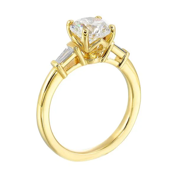 14Kt Yellow Semi Mount 1/7Ctw For 1 1/2Ctw Round Center Image 3 Rasmussen Jewelers Spanish Fork, UT