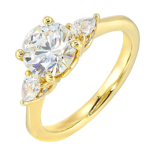 14Kt Yellow Semi Mount 3/8Ctw For 1 1/2Ctw Round Center Pfaff Jewelers Grandville, MI