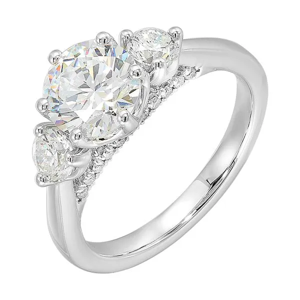 14Kt White Semi Mount 5/8Ctw For 1 1/2Ctw Round Center
 Pfaff Jewelers Grandville, MI