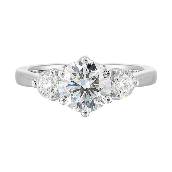 14Kt White Semi Mount 5/8Ctw For 1 1/2Ctw Round Center
 Image 2 Pfaff Jewelers Grandville, MI