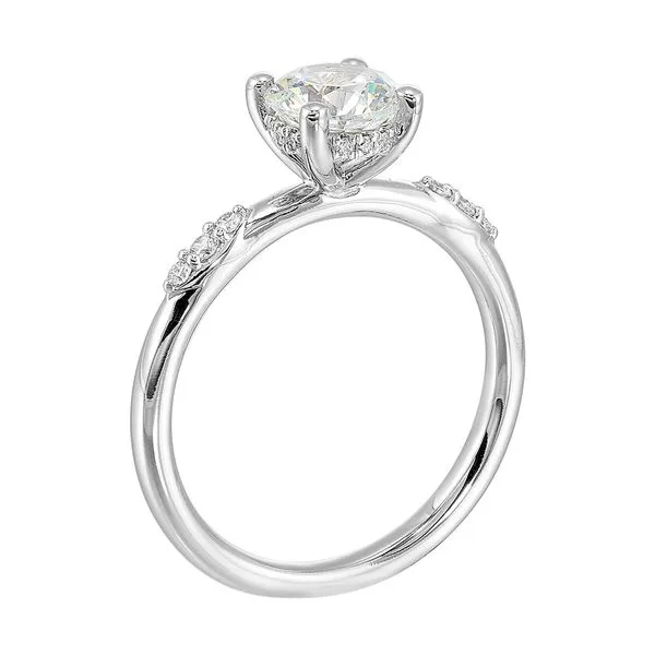 14Kt White Semi Mount 1/8Ctw For 1Ctw Round Center Image 3 Rasmussen Jewelers Spanish Fork, UT