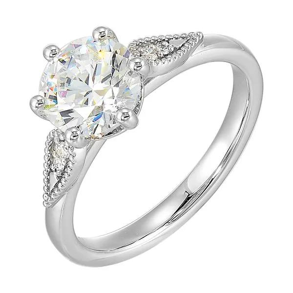 14Kt White Semi Mount 1/25Ctw For 1 1/2Ctw Round Center
 Rasmussen Jewelers Spanish Fork, UT