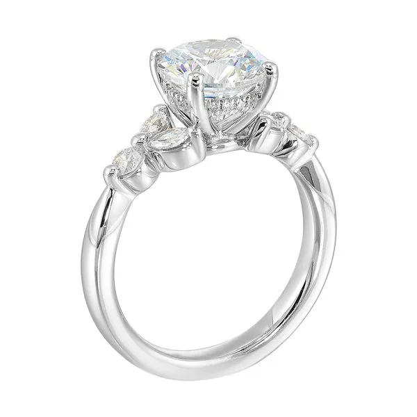 14Kt White Semi Mount 1/2Ctw For 2Ctw Round Center Image 3 K & Co Family Jewelers Eagle, ID