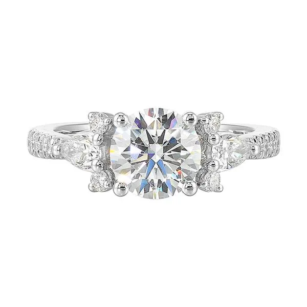 14Kt White Semi Mount 1/2Ctw For 1 1/2Ctw Round Center
 Image 2 Rasmussen Jewelers Spanish Fork, UT