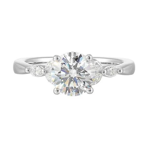 14Kt White Semi Mount 1/5Ctw For 1 1/2Ctw Round Center Image 2 Rasmussen Jewelers Spanish Fork, UT