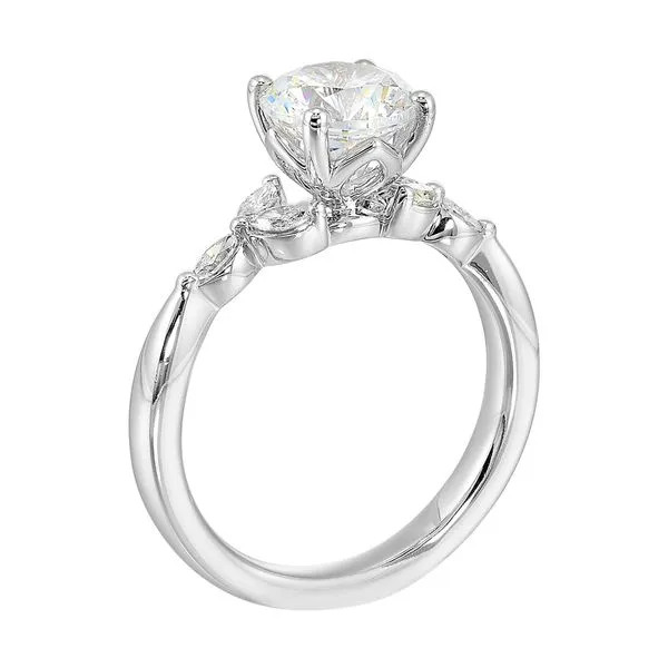 14Kt White Semi Mount 1/5Ctw For 1 1/2Ctw Round Center Image 3 Rasmussen Jewelers Spanish Fork, UT