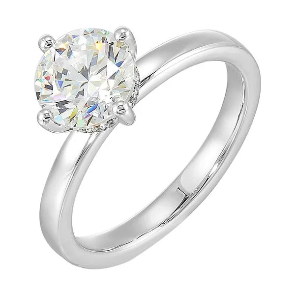 14Kt White Semi Mount 1/20Ctw For 1 1/2Ctw Round Center Rasmussen Jewelers Spanish Fork, UT