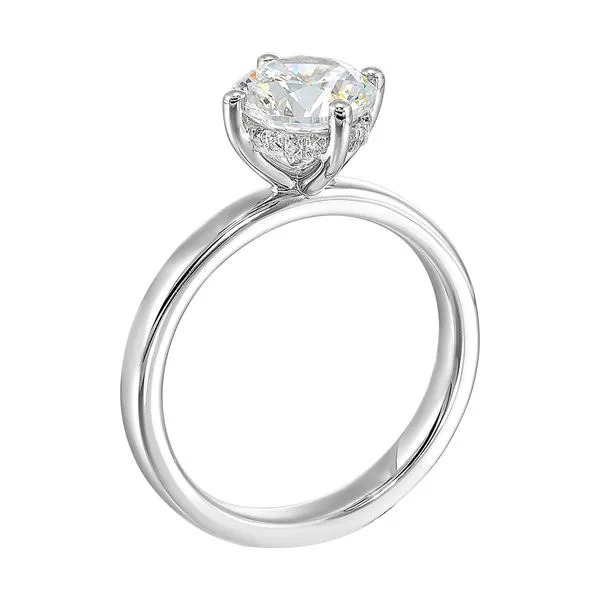 14Kt White Semi Mount 1/20Ctw For 1 1/2Ctw Round Center Image 3 Rasmussen Jewelers Spanish Fork, UT