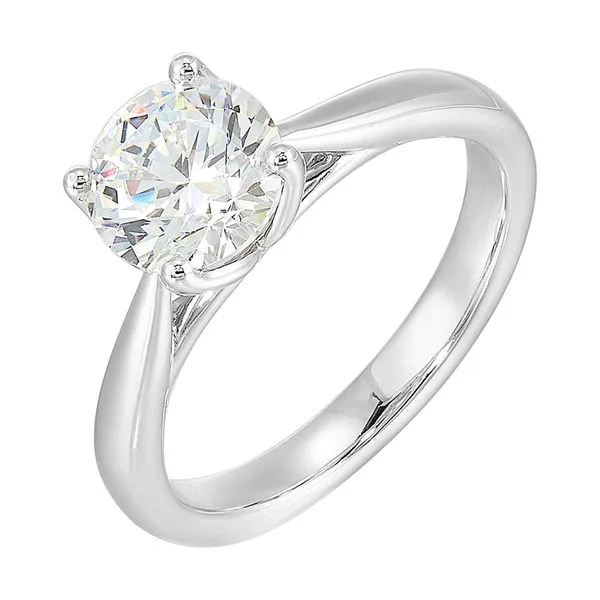 14Kt White Semi Mount For 1 1/2Ctw Round Center Pfaff Jewelers Grandville, MI