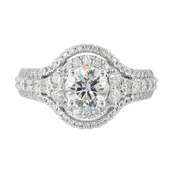 14Kt White Semi Mount 5/6Ctw For 1Ctw Round Center Image 2 Pfaff Jewelers Grandville, MI