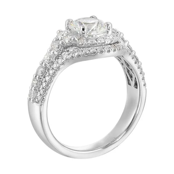 14Kt White Semi Mount 5/6Ctw For 1Ctw Round Center Image 3 Pfaff Jewelers Grandville, MI