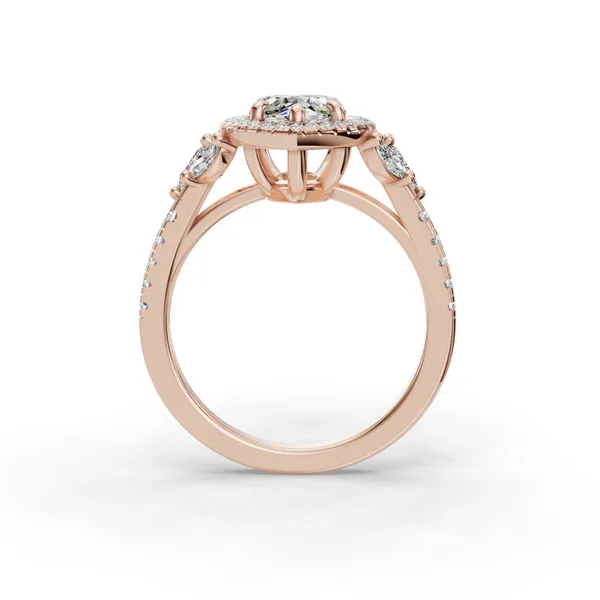 14K Rose Gold Marquise Engagement Ring Setting Image 2 SVS Fine Jewelry Oceanside, NY