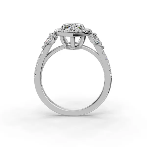 14K White Gold Marquise Engagement Ring Setting Image 2 SVS Fine Jewelry Oceanside, NY