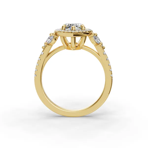 14K Yellow Gold Marquise Engagement Ring Setting Image 2 SVS Fine Jewelry Oceanside, NY