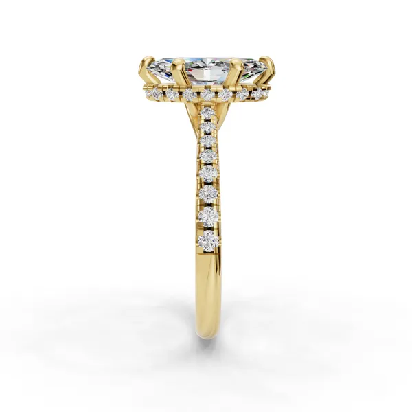 14K Yellow Gold Marquise Engagement Ring Setting Image 3 SVS Fine Jewelry Oceanside, NY