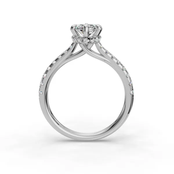 18K White Gold Marquise Engagement Ring Setting Image 2 SVS Fine Jewelry Oceanside, NY