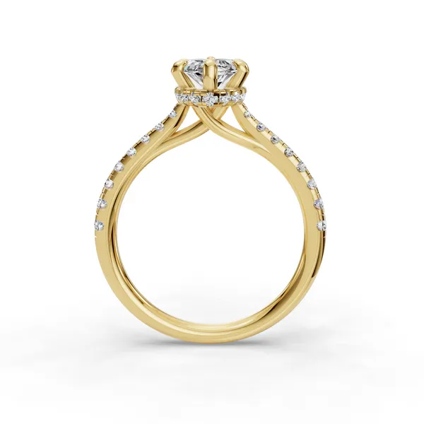 18K Yellow Gold Marquise Engagement Ring Setting Image 2 SVS Fine Jewelry Oceanside, NY