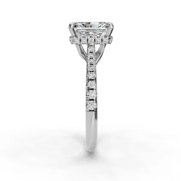 Platinum Radiant Engagement Ring Setting Image 3 SVS Fine Jewelry Oceanside, NY