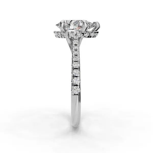 Platinum Pear Engagement Ring Setting Image 3 SVS Fine Jewelry Oceanside, NY