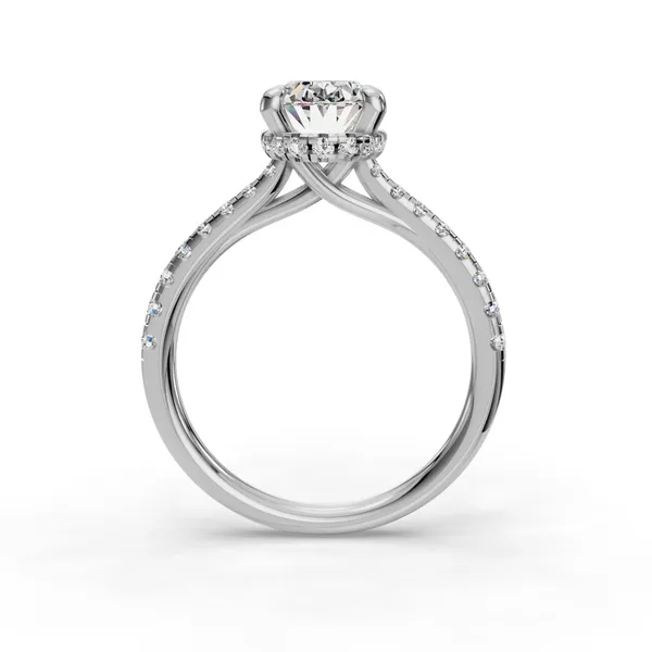 Platinum Oval Engagement Ring Setting Image 2 SVS Fine Jewelry Oceanside, NY