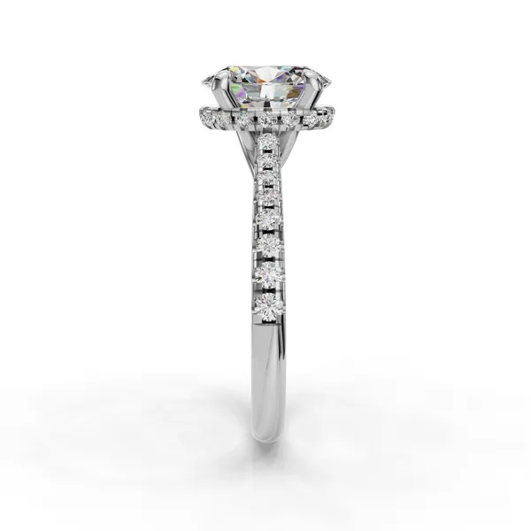 Platinum Oval Engagement Ring Setting Image 3 SVS Fine Jewelry Oceanside, NY