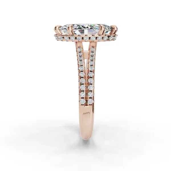 14K Rose Gold Marquise Engagement Ring Setting Image 3 SVS Fine Jewelry Oceanside, NY