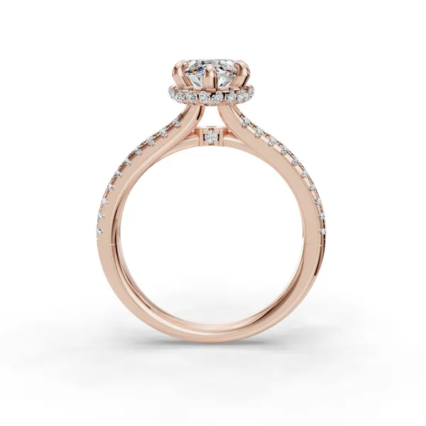 14K Rose Gold Marquise Engagement Ring Setting Image 2 SVS Fine Jewelry Oceanside, NY