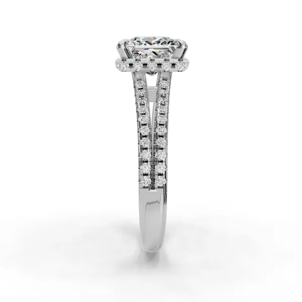 14K White Gold Princess Engagement Ring Setting Image 3 SVS Fine Jewelry Oceanside, NY