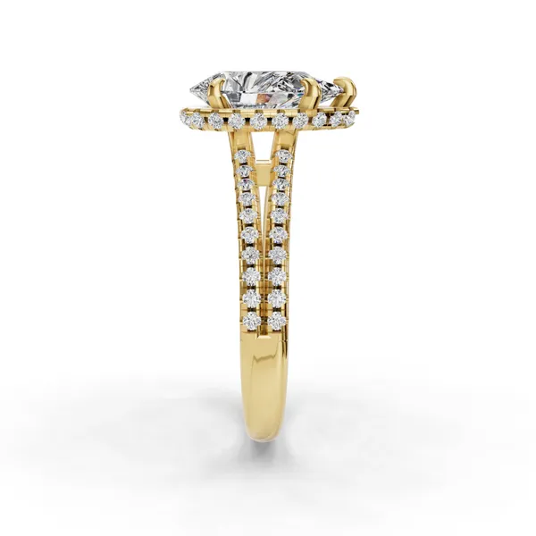 14K Yellow Gold Pear Engagement Ring Setting Image 3 SVS Fine Jewelry Oceanside, NY