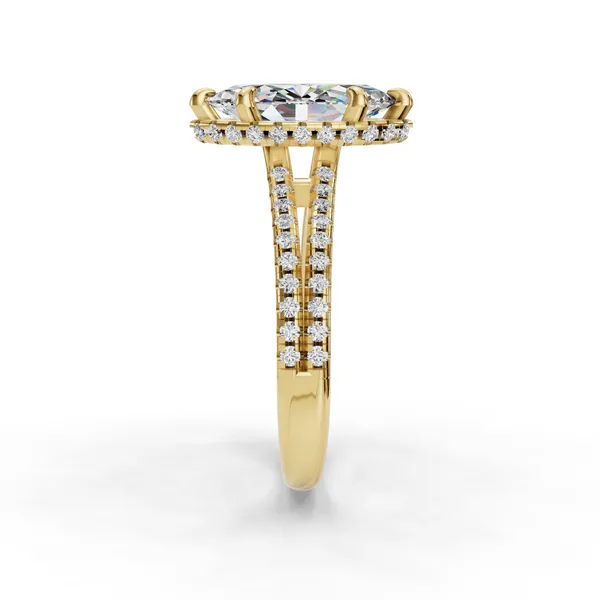 18K Yellow Gold Marquise Engagement Ring Setting Image 3 SVS Fine Jewelry Oceanside, NY