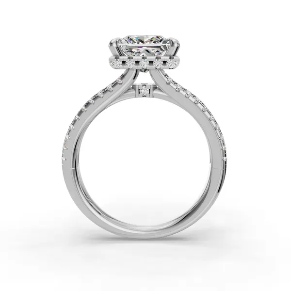 Platinum Princess Engagement Ring Setting Image 2 SVS Fine Jewelry Oceanside, NY