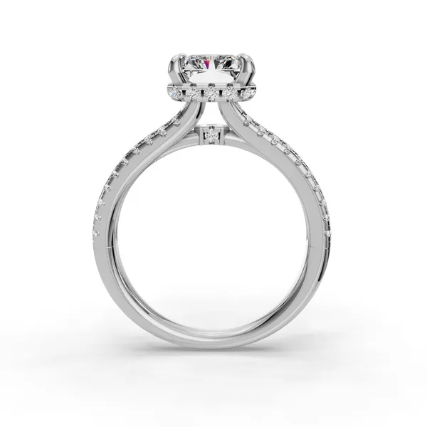 Platinum Radiant Engagement Ring Setting Image 2 SVS Fine Jewelry Oceanside, NY
