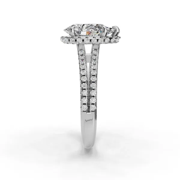 Platinum Pear Engagement Ring Setting Image 3 SVS Fine Jewelry Oceanside, NY