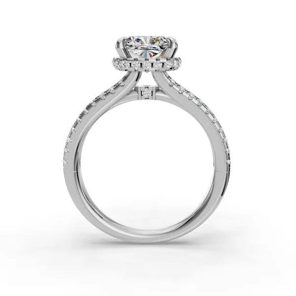 Platinum Cushion Engagement Ring Setting Image 2 SVS Fine Jewelry Oceanside, NY
