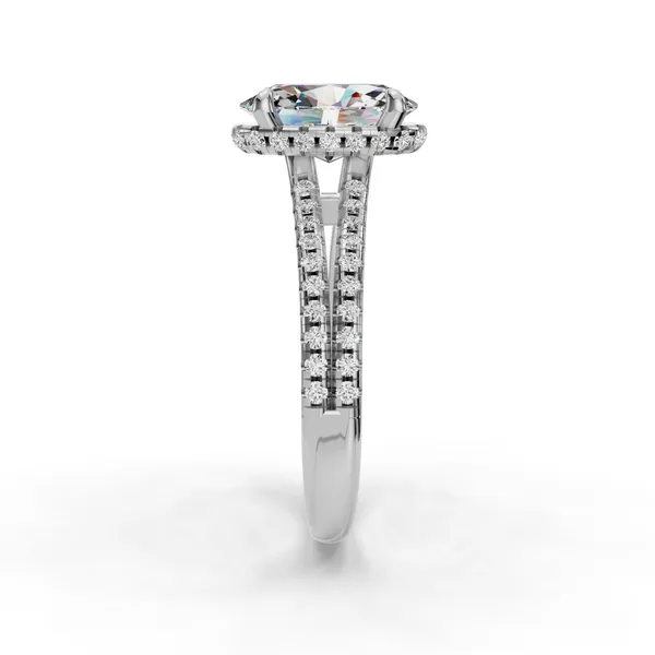 Platinum Oval Engagement Ring Setting Image 3 SVS Fine Jewelry Oceanside, NY