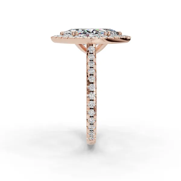14K Rose Gold Marquise Engagement Ring Setting Image 3 SVS Fine Jewelry Oceanside, NY