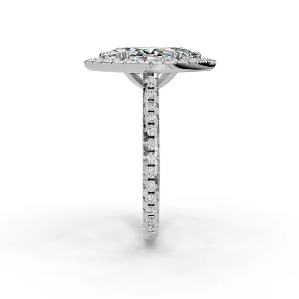 14K White Gold Marquise Engagement Ring Setting Image 3 SVS Fine Jewelry Oceanside, NY