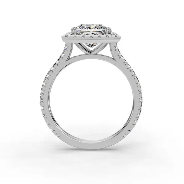 14K White Gold Princess Engagement Ring Setting Image 2 SVS Fine Jewelry Oceanside, NY