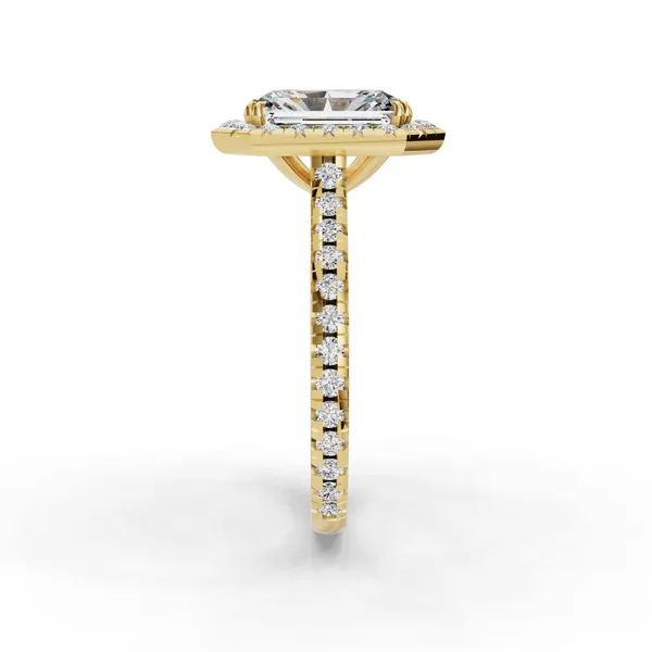 14K Yellow Gold Radiant Engagement Ring Setting Image 3 SVS Fine Jewelry Oceanside, NY