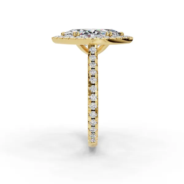 14K Yellow Gold Marquise Engagement Ring Setting Image 3 SVS Fine Jewelry Oceanside, NY